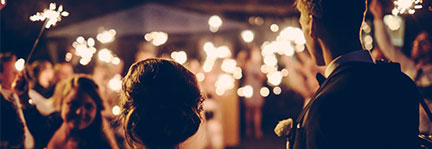 wedding party at night