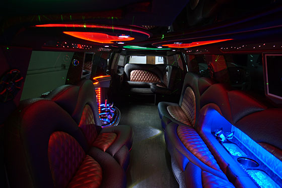 leather seats in our limo rentals