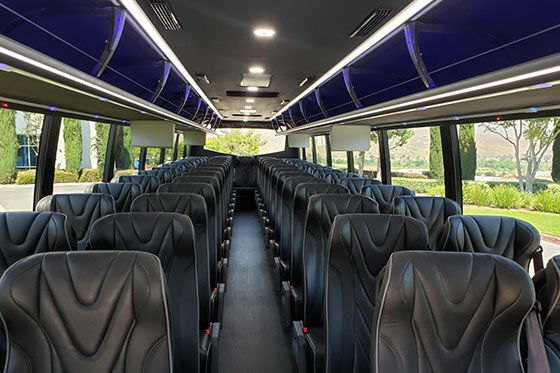 charter bus dayton interior seating