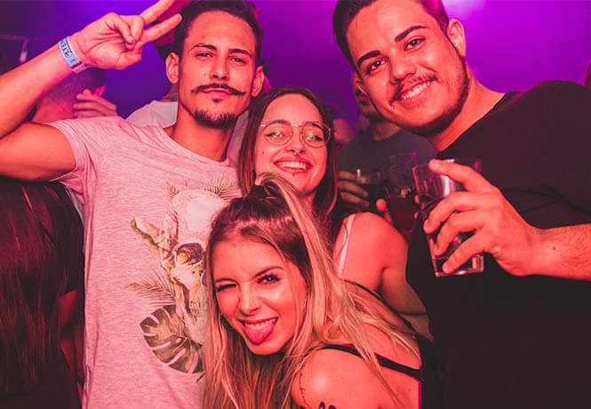 friends partying in toledo