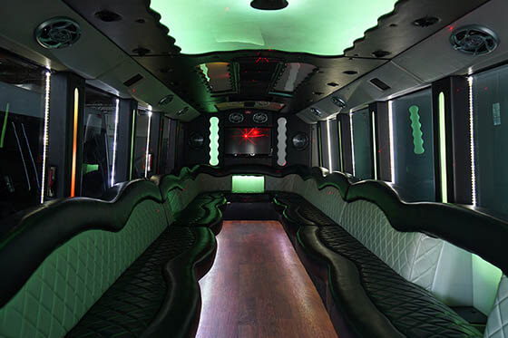 35 passenger bus with bar