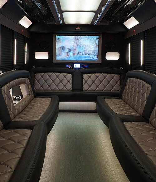 party bus interior view
