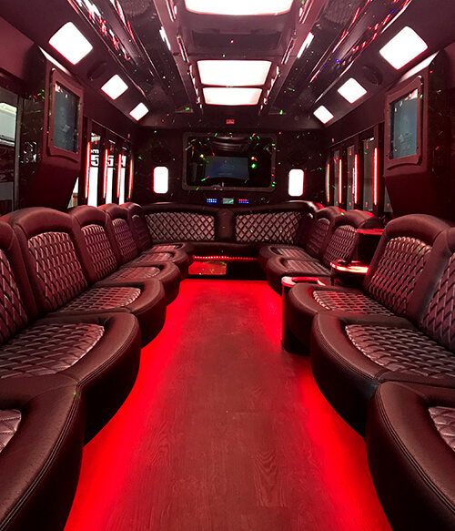 party bus neon lounge