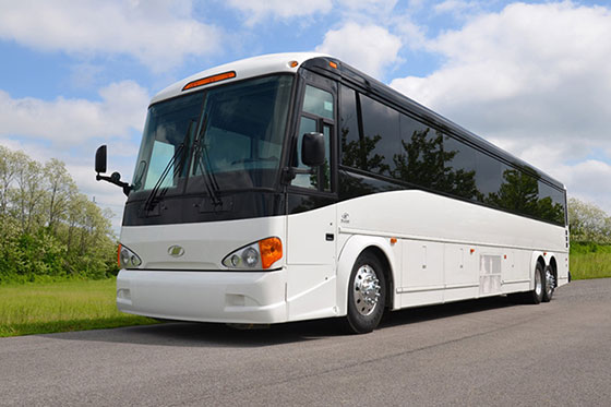 50 passenger charter bus rental exterior